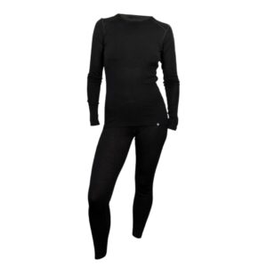 Uldundertøj sæt - Dame - 100% merino uld - Sort Uldundertøj sæt - Dame - 100% merino uld - Sort