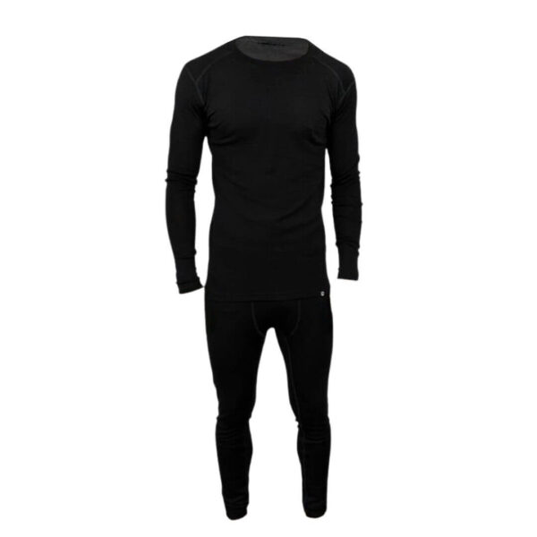 Uldundertøj sæt - Herre - 100% merino uld - Sort Uldundertøj sæt - Herre - 100% merino uld - Sort